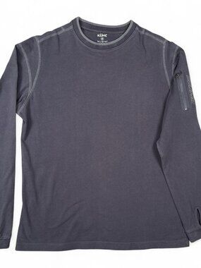 Kühl Wildfibre Long Sleeve Shirt Medium Charcoal Organic Cotton Thumb Holes